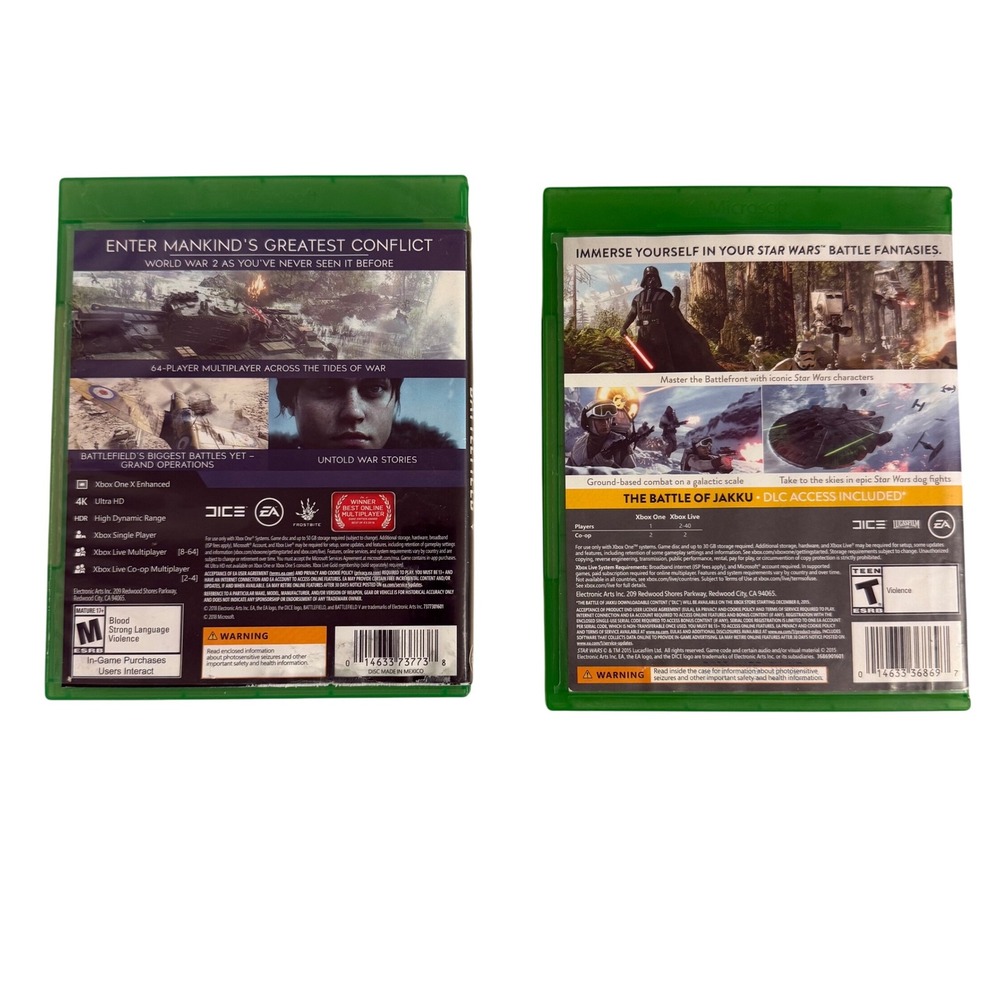 Xbox One Game Lot Battlefield V and Star Wars Battlefront EA DICE Bundle - Picture 2 of 3